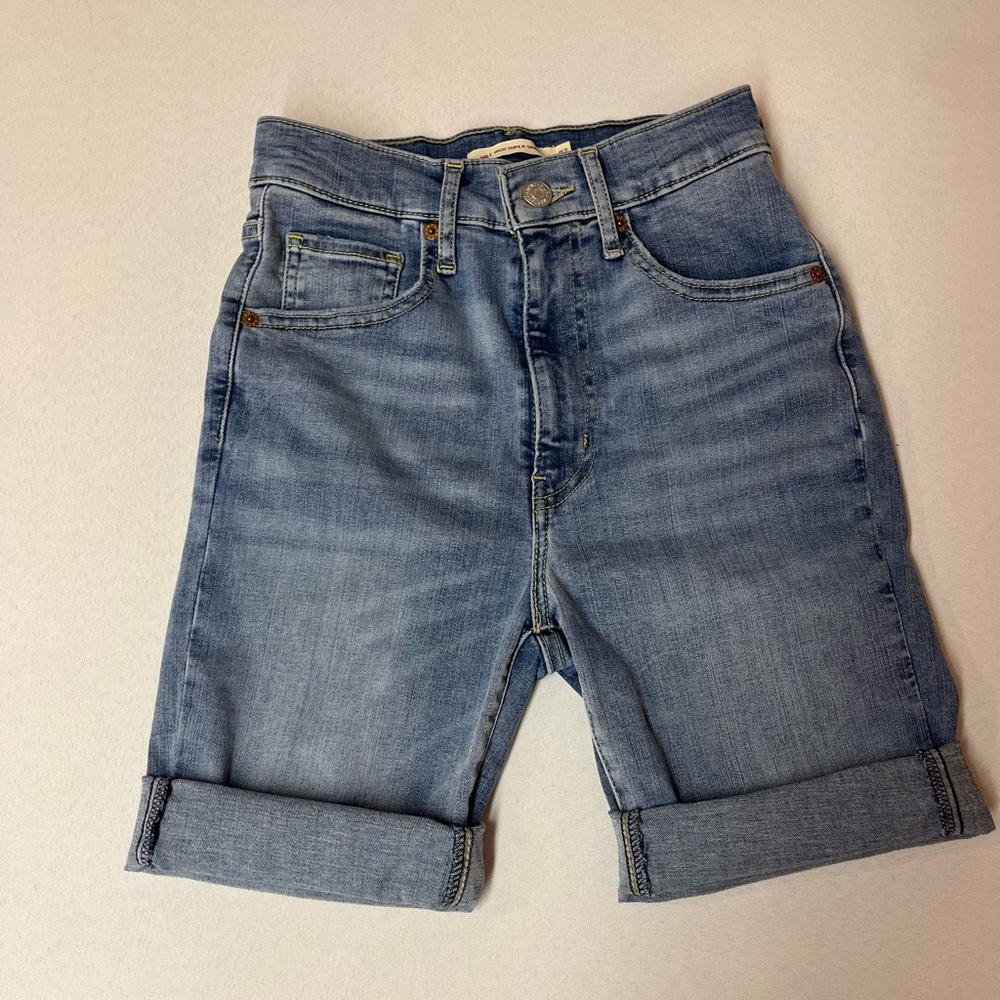 2/$20 - Levi’s High Waisted & Faded Jean Shorts - 25 Waist - Slim Cut / XS